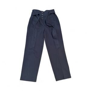 Boden Women’s Trousers Belted Dark Blue Casual Dress Pant 2P 2 Petite